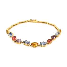 Edwardian Multicolor Stones Bracelet 18k