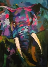Leroy Neiman - Portrait of an Elephant