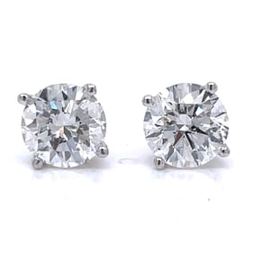 Platinum 3.36 Ct. Diamond Stud Earrings