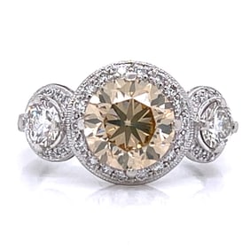 Platinum 2.06 Ct. GIA Certified Diamond Ring