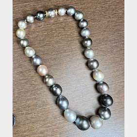 18K Yellow Gold South Sea Pearl Necklace