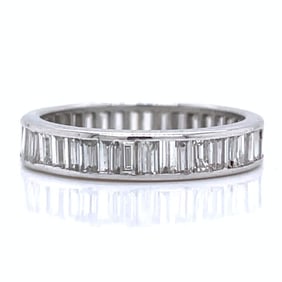 Art Deco Platinum 2.80 Ct. Eternity Band