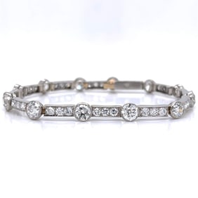 Art Deco Platinum Diamond Bracelet