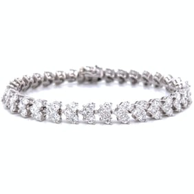 18K White Gold 10.50 Ct. Diamond Bracelet