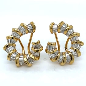 18K Yellow Gold 5.50 Ct. Diamond Earrings