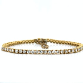 18K Yellow Gold 4.25 Ct. Diamond Tennis Bracelet