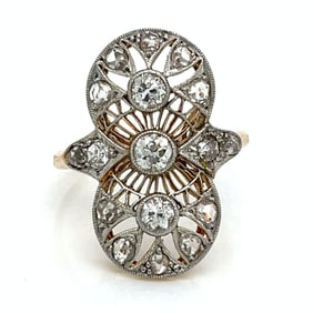 Antique 18K & Platinum 0.90 Ct. Diamond Ring