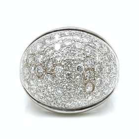 18K White Gold 2.50 Ct. Diamond Dome Ring
