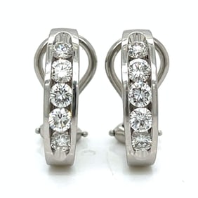 Platinum 1.20 Ct. Diamond Earrings