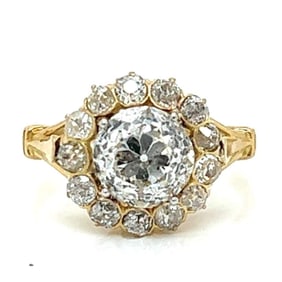 Victorian 18K Yellow Gold 3.35 Ct. Diamond Ring
