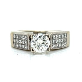 14K White Gold 0.85 Ct. Diamond Engagement Ring