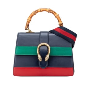 Gucci Bamboo Dionysus Handbag/Shoulder Bag 2WAY 448075 Navy Multicolor Leather Women's GUCCI
