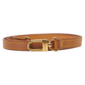 Louis Vuitton Shoulder Strap, Brown and Gold Plated Leather, Women's, LOUIS VUITTON