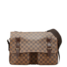 Louis Vuitton Damier Broadway Shoulder Bag N42270 Brown PVC Leather Men's LOUIS VUITTON