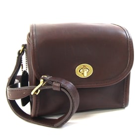 Coach 9018 Shoulder Bag, Dark Brown Leather Pochette, Old Coach, Women's, COACH