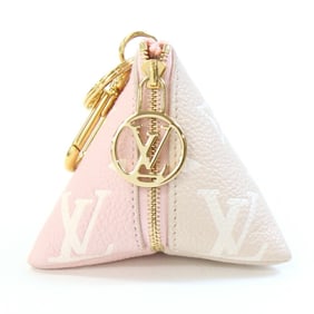 Louis Vuitton Monogram Empreinte Berlingo Bag Charm M00669 Pink/Beige Mini Pouch Triangle Keychain
