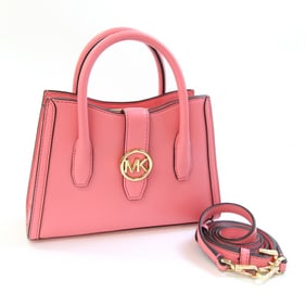 Michael Kors Gabby Small Satchel Handbag 35S3G5GS5O Pink Leather Shoulder Bag for Women