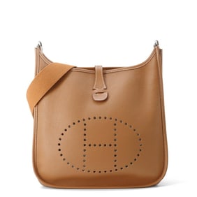 Hermes Hermès Evelyne 2 PM Shoulder Bag in Gold and Taurillon Clemence Leather, with J Stamp
