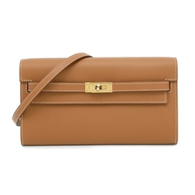 Hermes Hermès Kelly Wallet Long To Go Gold Evercolor W Stamp