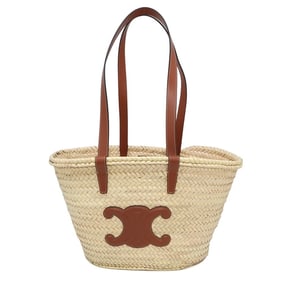 Celine Triomphe Basket Bag, Medium, Raffia, 192622CGG.04LU