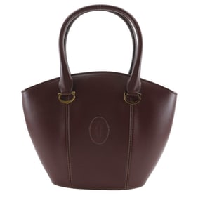 Cartier Must Line Tote Bag, Calfskin, Bordeaux, A5, Women's