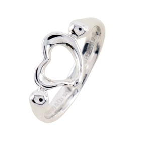 Tiffany & Co. Elsa Peretti Heart Ring, Size 10.5, Sterling Silver, Approx. 2.5g, Open Heart, Women's