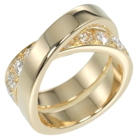 Cartier Paris size 8 ring in 18KYG yellow gold with diamonds, approximately 12.9g