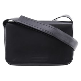 Prada shoulder bag in black calf leather with Velcro closure, unisex