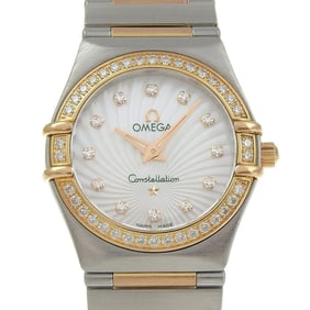 Omega Constellation watch, caliber 1456, 111.25.26.60.55.001, stainless steel, quartz movement,