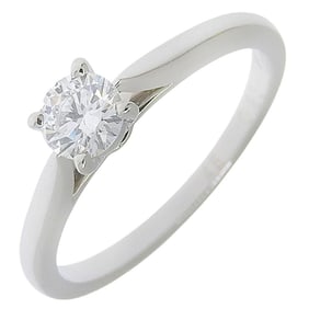 Cartier Solitaire 1895 Ring, Size 5, Pt950 Platinum with Diamonds, 0.23mm, Approx. 2.1g, Women's
