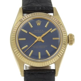 Rolex Oyster Perpetual Watch, caliber 1130, 6619, Yellow Gold with Embossed Leather, 1966,