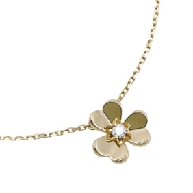 Van Cleef & Arpels Frivolmini Necklace with a Single Diamond, 18K Yellow Gold and Diamonds, Approx.