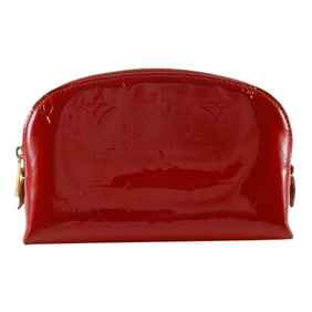 Louis Vuitton Pochette Tick Pouch M90009 Monogram Vernis Rose Indien 2017 Red SR0147 Cosmetic