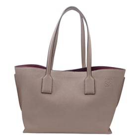 LOEWE T-Shopper Tote Bag in Pink Beige and Calfskin Leather for Women