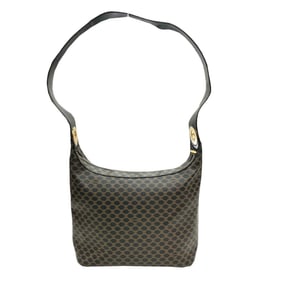 CELINE Macadam Shoulder Bag MC97 2 Black Circle Women's Celine Triomphe Pattern