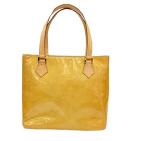 LOUIS VUITTON Louis Vuitton Houston M91055 TH0998 Vernis Handbag Tote Bag Yellow Women's