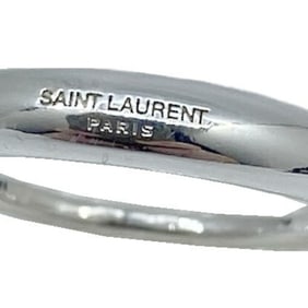 Yves Saint Laurent SAINT LAURENT YSL Silver Ring, Brass, Approx. 2, Men's and Women's