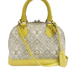 LOUIS VUITTON Alma BB Monogram Jacquard M59476 Since1854 RFID Yellow Shoulder Bag Handbag Women's