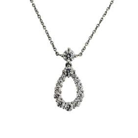 HARRY WINSTON Harry Winston Loop Pendant Medium PEDPPLMDLP PT950 Diamond Necklace for Women