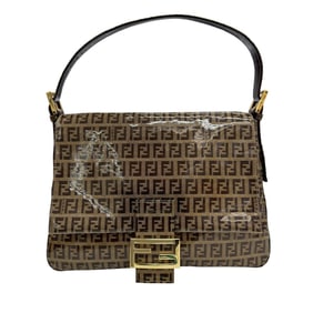 FENDI Mamma Bucket Zucchino Patent 2262/26325/018 Shoulder Bag