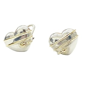 Tiffany & Co. Heart and Arrow Earrings in 925 Sterling Silver 18K Yellow Gold (K18YG) - Women's