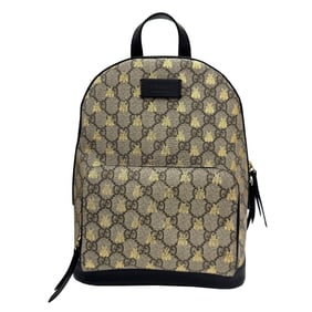 GUCCI 427042 Backpack, GG Supreme Coated Canvas Bee Daypack