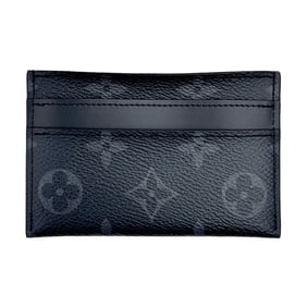 LOUIS VUITTON Louis Vuitton Porte Carte Double Card Case M62170 Monogram Eclipse RFID Tag Holder for