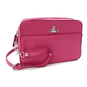 Vivienne Westwood Shoulder Bag/Camera Bag 43050026 Pink Saffiano Leather Crossbody for Women