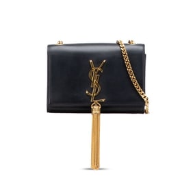 Saint Laurent YSL Monogram Kate Tassel Chain Shoulder Bag 354120 Black Leather Women's SAINT LAURENT