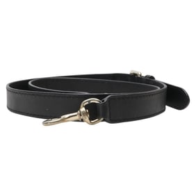 Gucci shoulder strap, black leather, women's, GUCCI