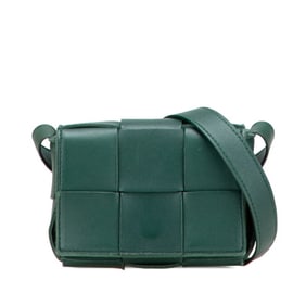 Bottega Veneta Maxi Intrecciato Candy Cassette Mini Shoulder Bag in Green Leather for Women