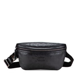 Gucci GG Imprime Waist Bag/Body Bag 233269 Black PVC Leather Women's GUCCI