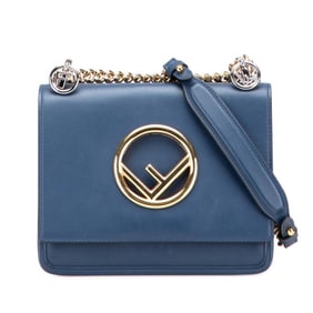 Fendi Canayeff Chain Shoulder Bag 8BT286 Blue Navy Leather Women's FENDI
