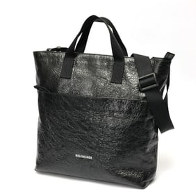 Balenciaga Explorer Tote Bag Shoulder 638804 Leather Black S-158772